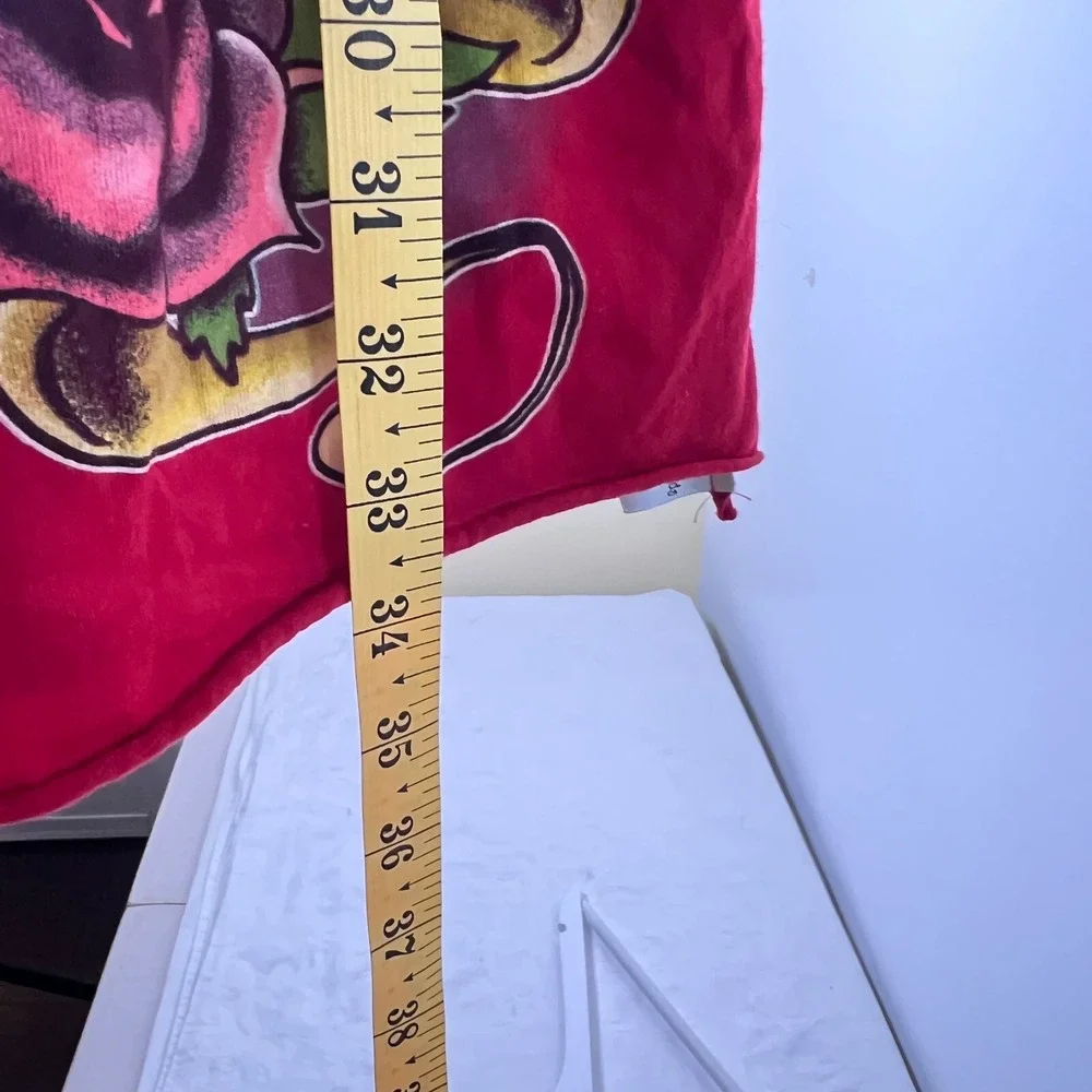 Disneyland Resort Red Scarf Wrap 12x72 Cotton Mickey Grunge Tattoo Indie Y2K‎